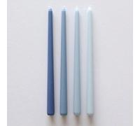4 pièces/set Bougie couleur dégradé bleu pour mariage, festival, dîner aux chandelles, décoration de la maison. Les bougies personnalisées sont les meilleurs cadeaux pour les mères et les proches. 29 
