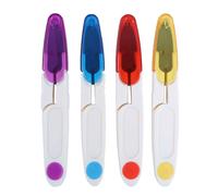 4 pièces/set Ciseaux de couture recouverts (ciseaux personnels/ciseaux de tailleur) - rouge, jaune, bleu, violet 1 rouge,1 bleu,1 jaune,1 violet,Lot de 4 rouge, jaune, violet et bleuFer