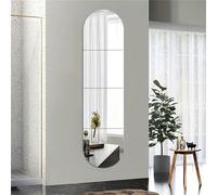 4 pièces/set d'autocollants muraux miroir acrylique 3D - carrés et semi-circulaires, incassables, autocollants de décoration multifonctionnels pour la maison, donnez à votre maison un aspect neuf, aut