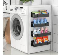 4 pièces Set de porte-épices magnétique - Grande capacité, montage mural, sans perçage nécessaire, rangement de cuisine - Matériau en plastique durable, peut ranger des boissons et divers articles, co