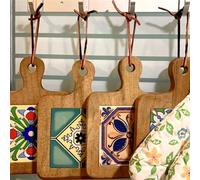 4 pièces Set de sous-plats en bois à motif floral - Napperon de table de cuisine résistant à la chaleur, dessous de plat vintage, dessous de plat, matériau de couvercle synthétique Ensemble de 4 pièce