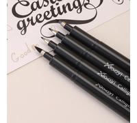 4 pièces/set Ensemble de stylos de calligraphie artistique, avec une police florale élégante, convient pour la signature et la tenue de journal, idéal pour la rentrée scolaire (style aléatoire) Taille