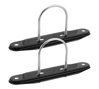 4 Pièces Socle Roulant pour Chauffage à Huile, Support en Métal | Crochet de Fixation en U, Plaque Noire de Montage, Stabilité Renforcée pour Radiateurs à Roulettes