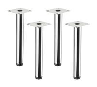 4 pièces SOTECH Pieds de meuble LIMA hauteur 200 mm, Ø 25 mm réglables en hauteur 10 mm chrome poli Pieds de vitrine Pieds de socle Pieds d'armoire
