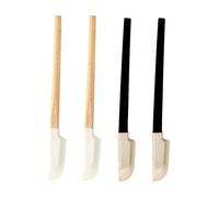 4 Pièces Spatules Silicone Avec Poignée En Bois, Maryse Pâtisserie Professionnel Spatule, Résistante à La Chaleur Et Antiadhésive, Petites Spatules Pour Pâte, Pâtisserie, Mélange De Confiture