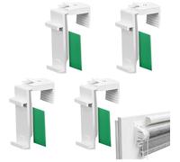 4 pièces Support À Pince Long Pour Stores Enrouleurs Doubles,Fixation Rideau Sans Percage,Store Sans Percage Fenetre PVC,