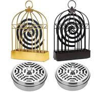 4 Pièces Support Bobine Moustique, Mosquito Brûleur d'encens Anti Moustique Spiral Holder pour la Salle de Bain, Maison et Jardin