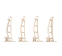 4 Pièces Support de Gouttière en PVC Beige, Anti-affaissement | PVC et Plastique, Pose Souple sur Paroi, Finition Blanche Lisse, pour Gouttières Demi-rondes et Drainage