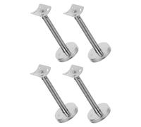 4 Pièces Support de Main Courante Mural Réglable en Acier Inoxydable 304 | Design Droit, Fixation Murale, Finition Argentée, pour Garde-corps et Escaliers Intérieurs, Usage Commercial