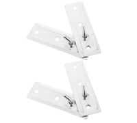 4 Pièces Support de Montage Métallique, Cadre Invisible en Fer | Fixation Renforcée pour Mur Creux, Vis Incluses et Instructions Simples, Gain de Place pour Propriétaires