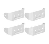 4 Pièces Support Mural Caché en Aluminium Blanc pour Tuyau de Gouttière | Trous Prépercés, Maintien Résistant au Vent, Profil Discret, Fixation Extérieure Solide pour Câbles et Conduits Utilitaires