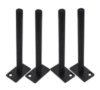 4 pièces Support Mural Invisible en Fer Noir pour Étagères et meubles | Montage Discret sans Vis Apparentes, Style Moderne Minimaliste, pour Bureaux, Petits Appartements et Décorateurs