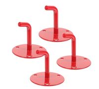 4 Pièces Support Mural pour Extincteur Rouge en Métal Fer 2-9 Kg | Crochet Mural Vertical, Résistance à Rouille L’usure, pour Unités Co2 et Poudre Sèche