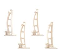 4 pièces Supports de Gouttière en PVC Rigide Blancs, 13x5,8x2,4cm | Remplacement Facile, Finition Blanche Lisse, pour Toitures et Gouttières Demi-Rondes, Usage Extérieur