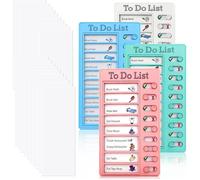 4 Pièces Tableaux de Tâches à Faire pour Enfants To Do List pour Enfants Tableau Memo Checklist avec 10 Feuilles de Papier
