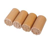 4 pièces Tampon en Bois Traditionnel Chinois 2,5 CM | Outil Réutilisable Facile à Manier, Adapté à Pâte à Biscuits L’Argile, pour Décorateurs, Pâtisserie Professionnelle