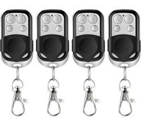 4 Pièces Telecommande Universelle Portail, 433,92 MHz Telecommande Portail, Code Fixe Bip Portail Universelle sans Fil Compatible 4 Boutons Touches Copieuse pour Voiture et Porte de Garage