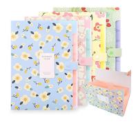 4 Pièces Trieur A4 Range Document, Format A4 Haute Capacité Document Porte, Trieur à Documents Format A4 En Polypropylène, Dossier Bureau Portable Extensible, Pour Bureau, Ecole, Maison