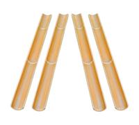 4 Pièces Tube de Fontaine 50cm, Canal D’eau Japonerie Zen | Bambou , Intérieur Poli et Lisse, Sections Modulaires Connectables, pour Pompe et Bassin