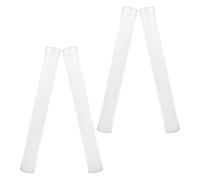 4 pièces Tube de Rangement Rond avec Couvercle, Plastique Clair 41x4x4cm | Visibilité Nette, Tri Facile, pour Documents, Impressions et Photos, Usage Quotidien, Blanc