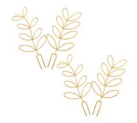 4 Pièces Tuteur D’Escalade Mini pour Plantes en Pot, Métal Fer | Feuille, Anneaux Superposés, Tige Épaisse, Finition Mate, Format Compact pour Bordure et Bureau