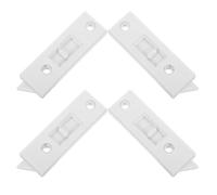 4 Pièces Verrou de Fenêtre à Guillotine Blanc, Sécurité sans Perçage | Plastique 8,5x2,5x1cm, Double Rail de Contrôle, Évite les Glissements Accidentels, pour Fenêtres Aluminium ou Vinyle