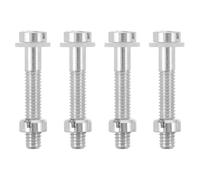 4 Pièces Vis M2.5x16,5 en Métal pour Fixation avec Rondelles | Filetage Fin Précis, Alliage D’aluminium Argenté Résistant à Corrosion, Réglage D’alignement, Installation de Cartouche