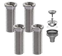 4 Pièces Vis pour Panier D'évier Acier Inoxydable, Vis Creuse pour Vannes à Tamis Argent M12 x 30 mm Vis Bonde pour Evier Cuisine avec Tête Creuse pour Bonde evier Cuisine Lavabo