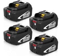 4 pièces18V 5.0Ah BL1850B Batterie Remplacement pour Makita BL1860B BL1850B BL1840B avec indicateur LED (Bleu)