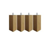 4 pieds carrés bois naturel 19 cm
