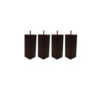 4 pieds carrés bois wengué 15 cm