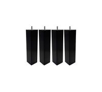4 pieds carrés bois wengué 25 cm