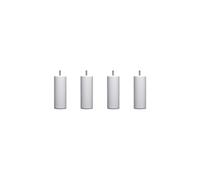 4 pieds cylindriques bois blanc 15 cm