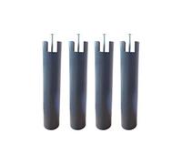 4 pieds cylindriques pour cadre à lattes anthracite 30 cm