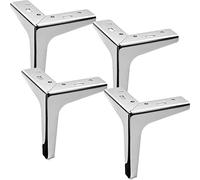 4 pieds de meuble VICTOR Hauteur 150 mm Chrome poli Pieds de socle Pieds de meuble Pieds d'armoire Pieds de canapé de SOTECH