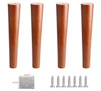 4 Pieds de Meubles en Bois Massif,Ronds,pour canapé,Banc ou Fauteuil. | Pied de table de cuisine vertical de rechange,pour lit,armoire,chaise,meuble TV,pouf,canapé deux places,60cm/23,62 pouces
