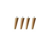 4 pieds fuseau rond incliné miel 15 cm