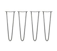 4 Pieds Table en Épingle à Cheveux SkiSki Legs 40,6cm Acier Naturel 2 Tiges 10mm