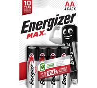 4 Piles Alcalines AA / LR6 Energizer Max