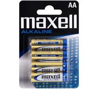 4 Piles Alcalines AA / LR6 Maxell Alkaline