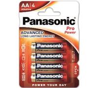 4 Piles Alcalines AA / LR6 Panasonic Pro Power