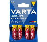 4 Piles Alcalines AA / LR6 Varta LongLife Max Power