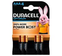 4 Piles Alcalines AAA / LR03 Duracell Optimum