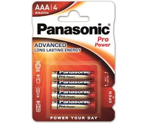 4 Piles Alcalines AAA / LR03 Panasonic Pro Power