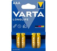 4 Piles Alcalines AAA / LR03 Varta LongLife