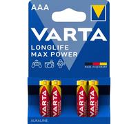 4 Piles Alcalines AAA / LR03 Varta LongLife Max Power