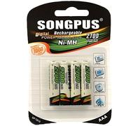 4 Piles Batteries Rechargeables AAA LR03 LR3 2700 mAh 1 2V Accu Ni-MH
