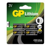 4 Piles CR123A GP Lithium 3V