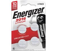 4 Piles CR2016 Energizer Bouton Lithium 3V