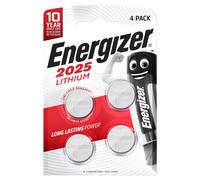 4 Piles CR2025 Energizer Bouton Lithium 3V